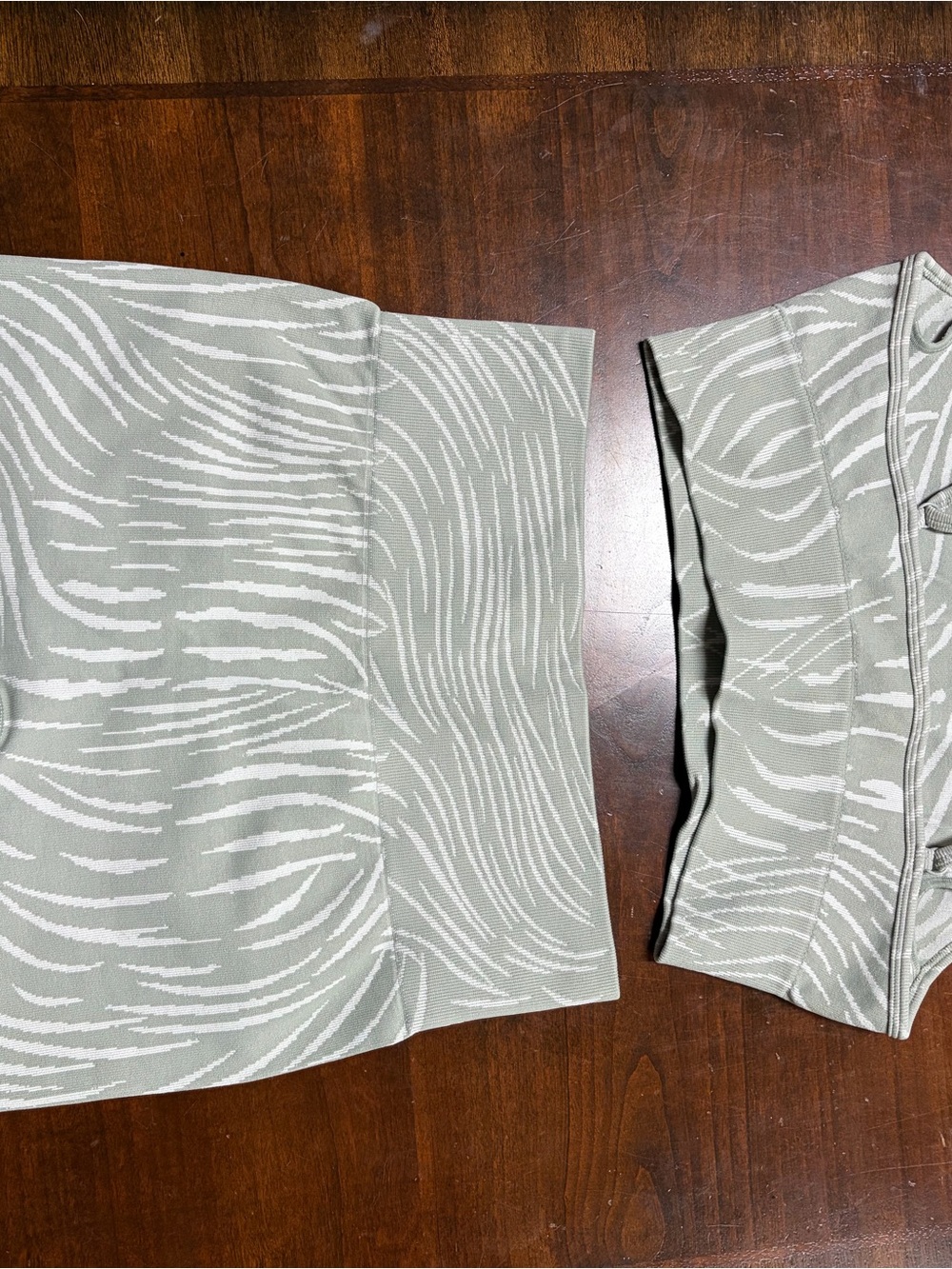 Women's Athletic Shorts in Sage Zebra Print